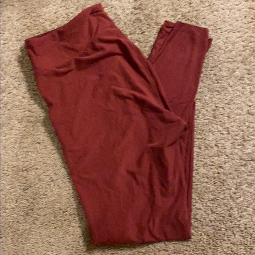 Solid Burgundy TC leggings